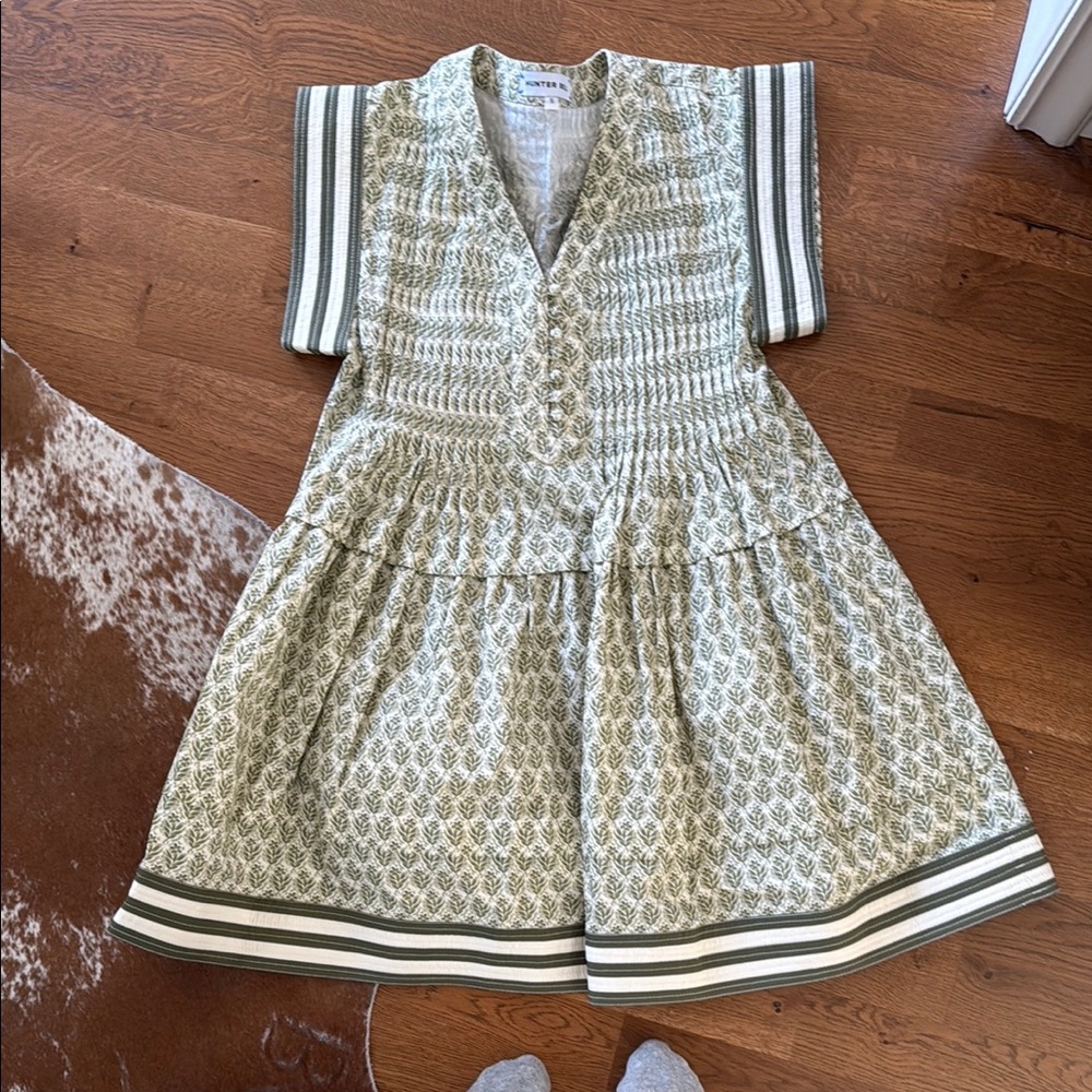 Stylish Green Patterned Women’s Dress